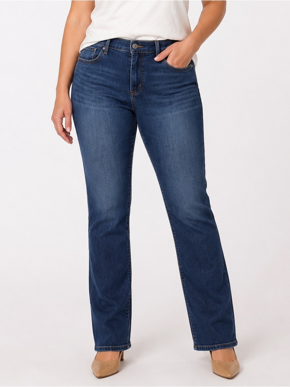 Banana Republic Cora Straight Jeans 32L Dark Wash Stretch Denim